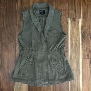 Stüssy Women’s Utility Zip Vest • Size Large • Olive Green Workwear
